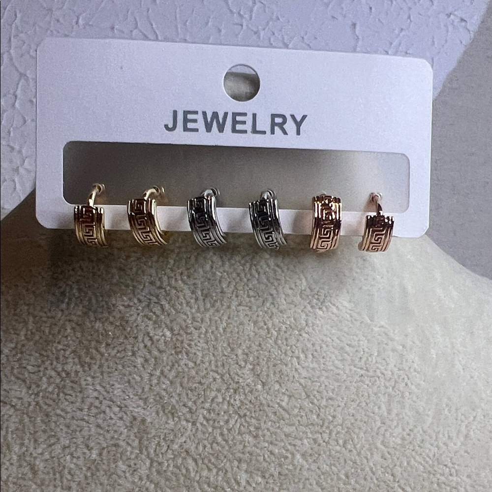 Chic Gold, Silver, and Rose Gold Hoop Earrings
